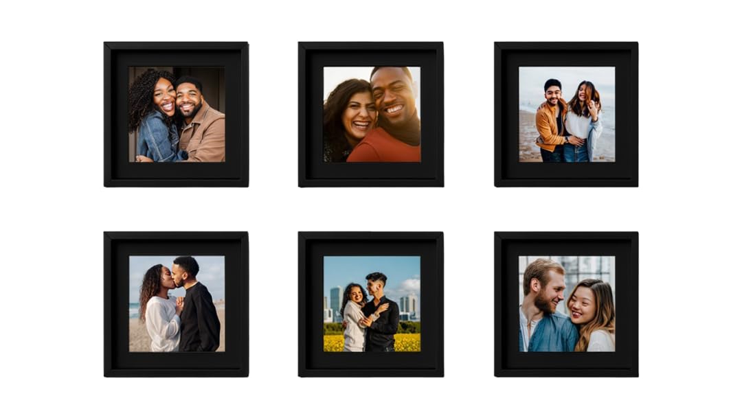 6 White Photo Frames - Acrylic Gallery Wall Set -9