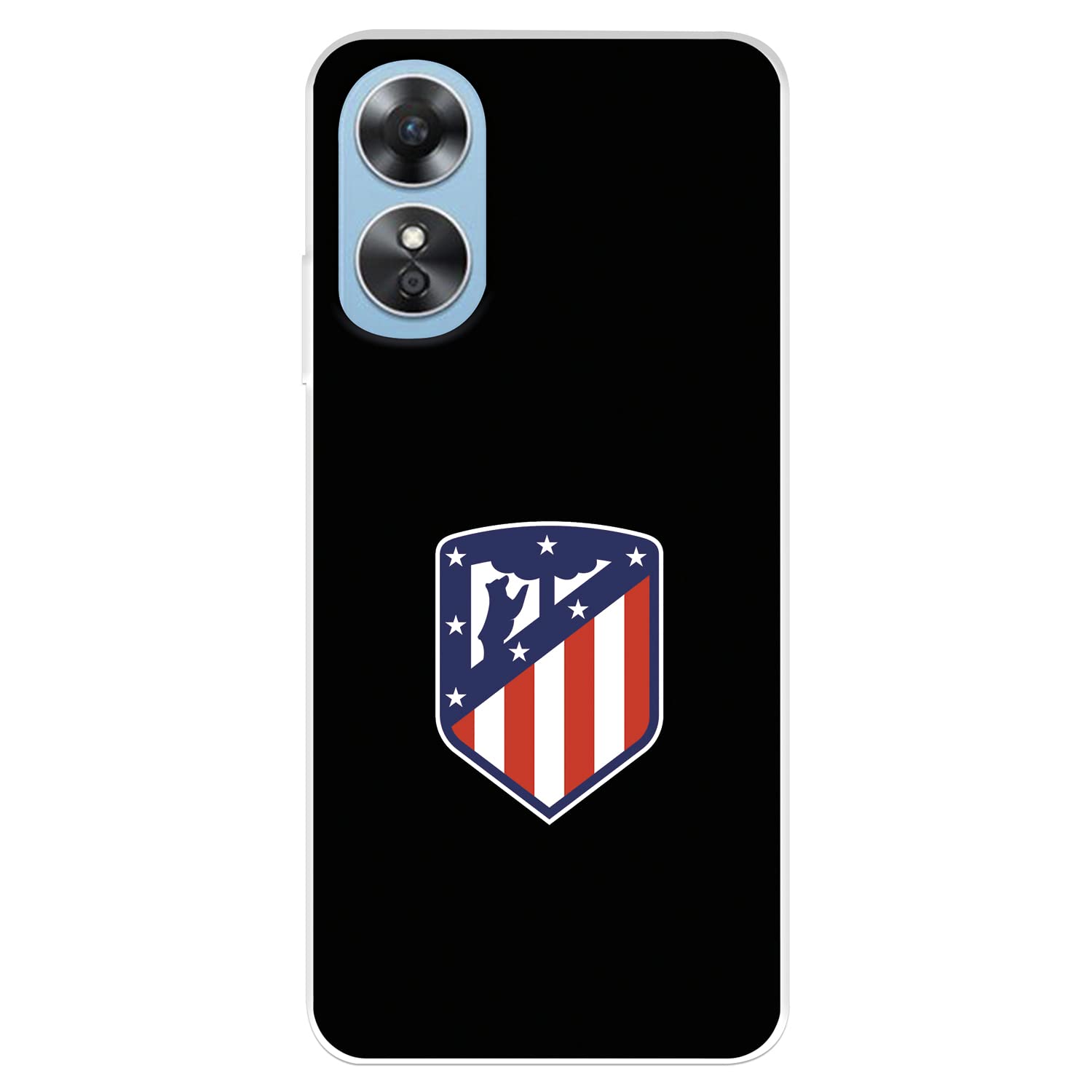Funda para iPhone X - XS del Atlético de Madrid Escudo Dorado Fondo Negro para Proteger tu móvil. Carcasa para Realme de Silicona Flexible con Licencia Oficial Atlético de Madrid