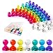 50 PCS Fridge Magnets Assorted Color Magnets Multi-Use Premium Brushed Nickel Colorful/Transparent Optional Push Pins