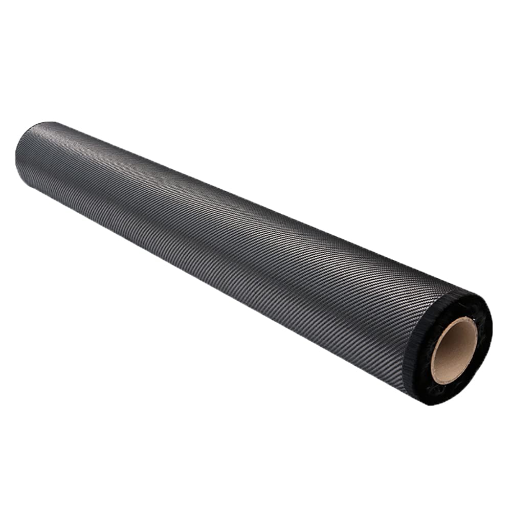 Tela de Fibra de Carbono 3K Tela Alta Fuerza para Reparación y Refuerzo | 200g/m² | 1mRollo Ancho 0.5mlongitud,Twill