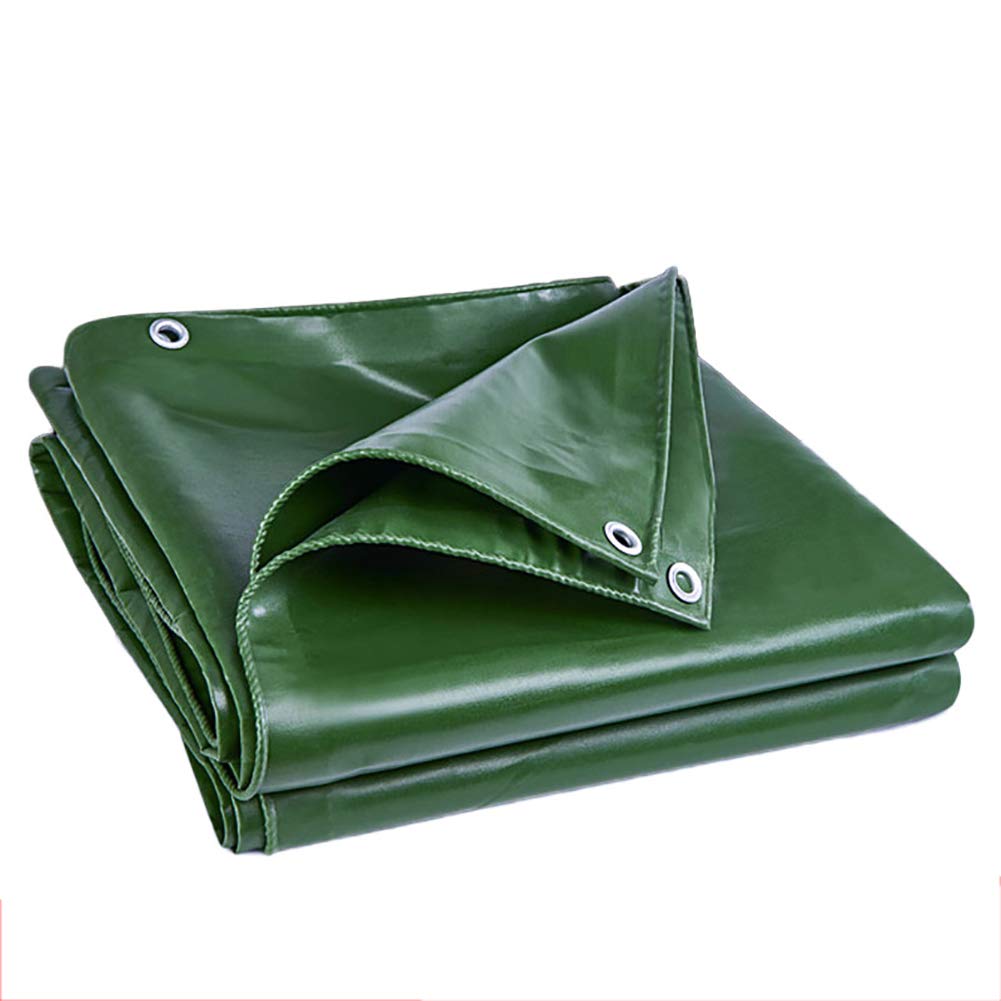 BAICHEN Heavy Duty Tarpaulin PVC rainproof cloth 0.38mm Thickening and wear resistance 100% waterproof Outdoor gardencover 420g/m²,5 * 6m