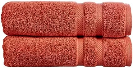 Christy Chroma Yellow Bath Towels | Set of 2 | Highly Absorbent Heavyweight 675GSM | Bold and Bright | Soft Velvety Smooth Bathroom Shower Towels | 100% Cotton | Sustainably Made | Ochre