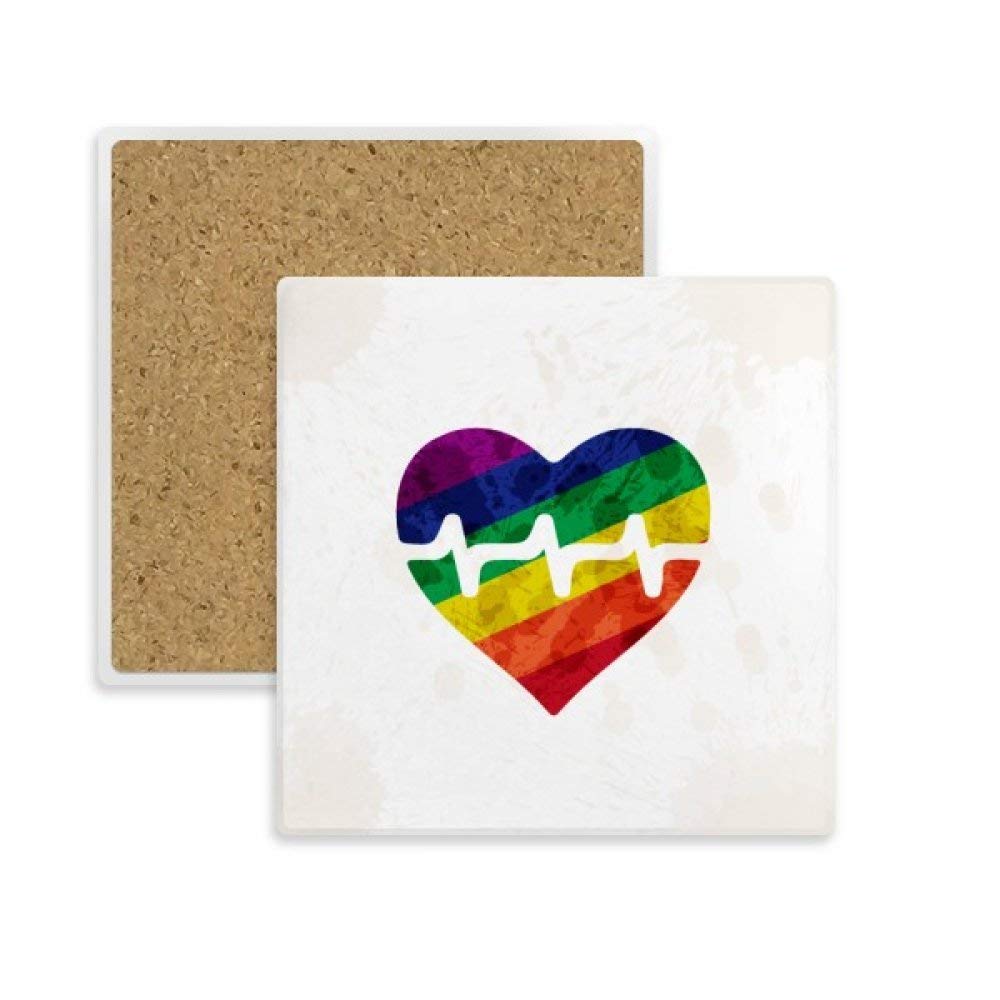 Dessous de verre de table LGBT en pierre, le cadeau idéal pour un mug original