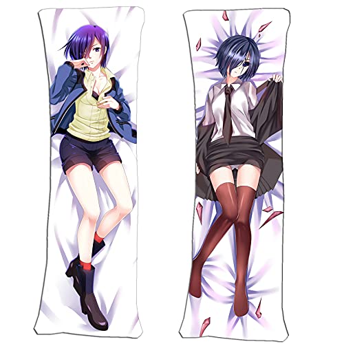 Japan Anime Otaku Huggging Body Pillow Case Cover Tokyo Ghoul Touka Kirishima Hugging Body Pillowcases 100x35cm(39.3in x 13.7in)