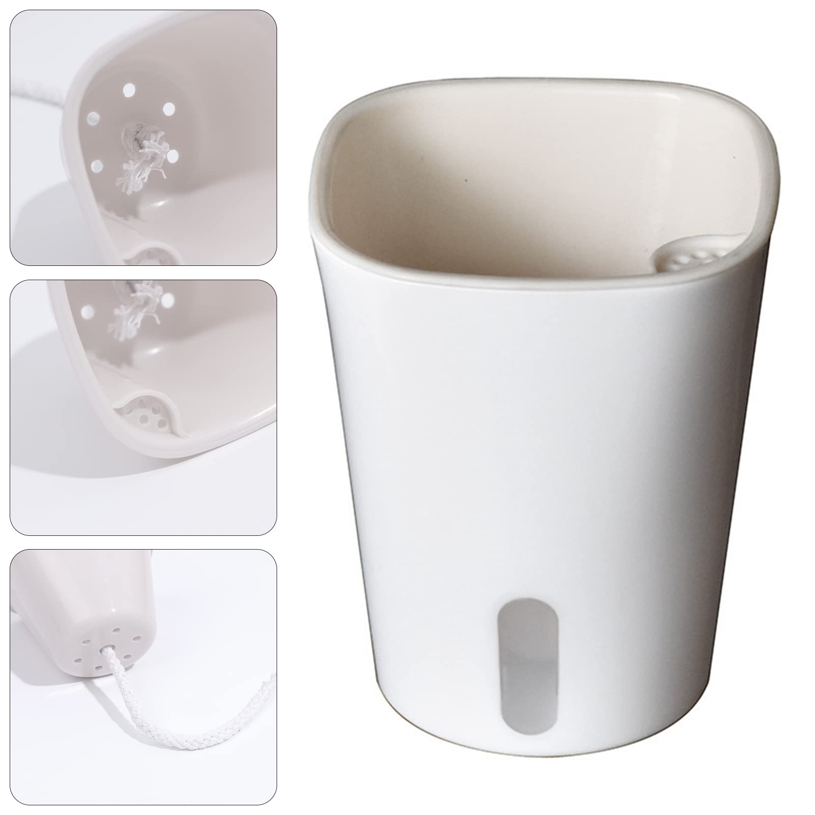 Set di 10 vasi autoirriganti con indicatore del livello dell'acqua, vaso per irrigazione, vaso per erbe, sistema di irrigazione per interni ed esterni (12,5 cm)