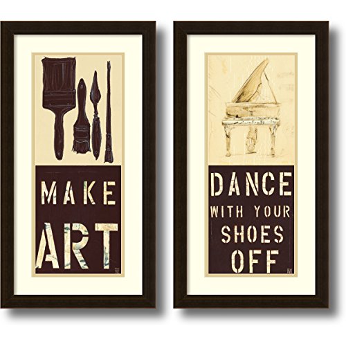 Framed Art Print, 'Dance and Make Art set of 2' by Kelsey Hochstatter