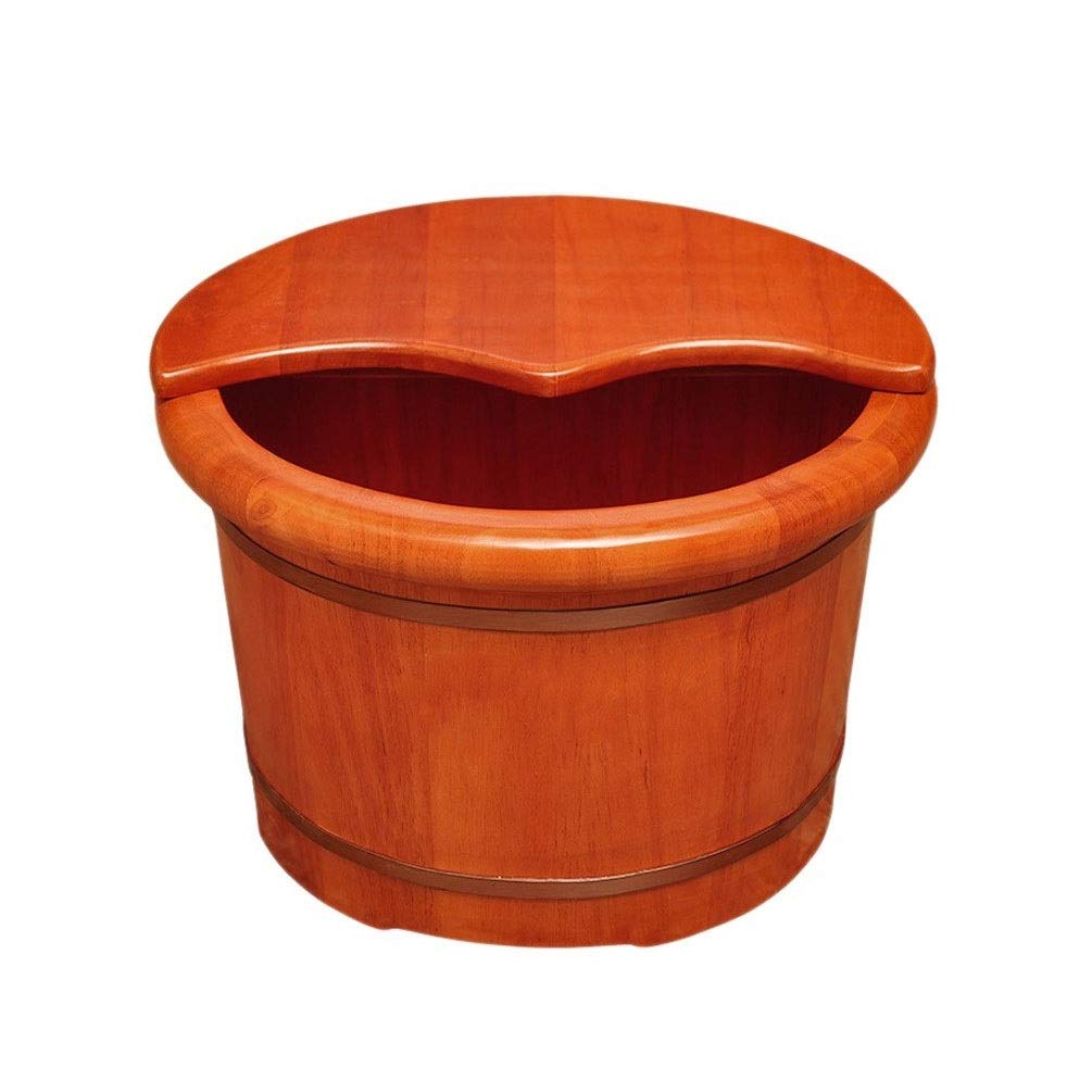 Secchio per pediluvio in Legno, Vasca idromassaggio per pediluvio, vaschetta per Piedi ammollo, Secchio per pediluvio con Coperchio, vaschetta per pediluvio per Adulti, Secchiello in Legno per