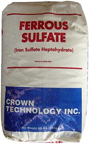 Ferrous Sulfate Heptahydrate [FeSO4.7H2O] [CAS_7782-63-0] Technical Grade 99.6+%, Blue Green Crystals (50 Lbs Bag) by Wintersun Chemical