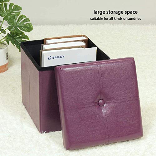 Repose-pieds cube pliable boîte de rangement jouets noire