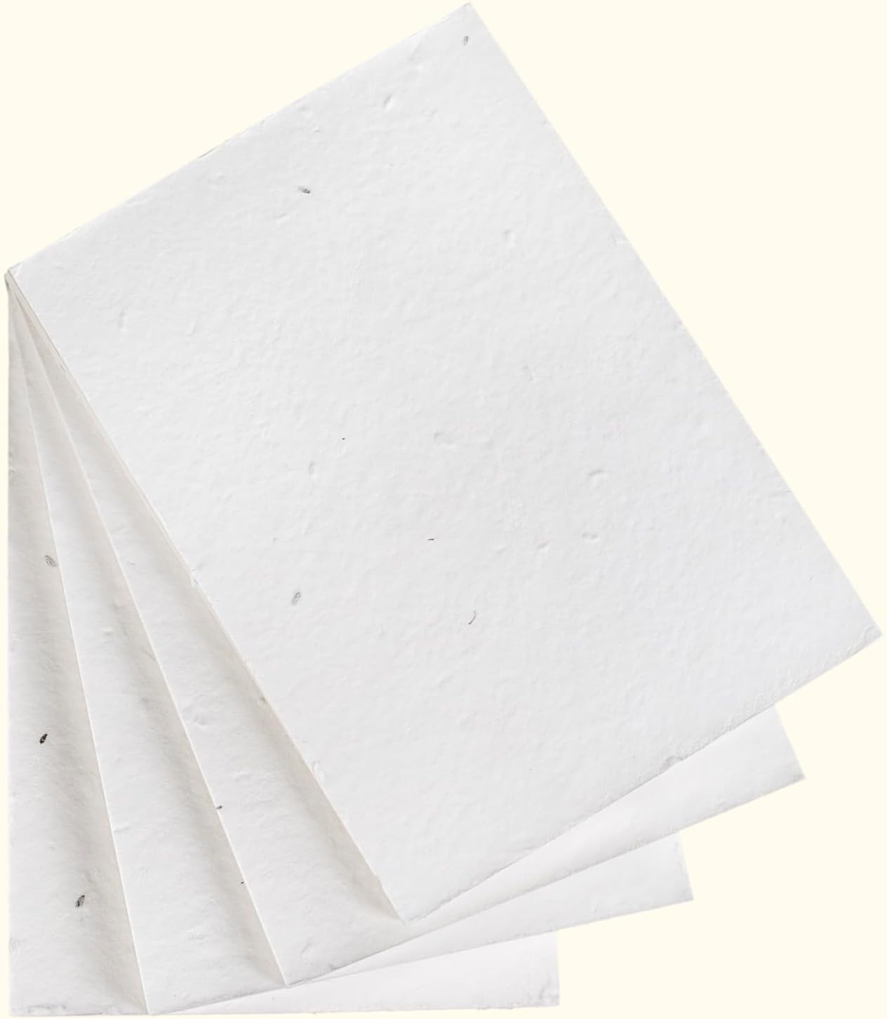 Wanderings A5 Seed Paper Plantable Cards - 21x15cm - Pack of 50 Wildflower Seed Paper - Handmade Recycled Cotton Embedded Seeds for Invitations Memorials - 250 GSM