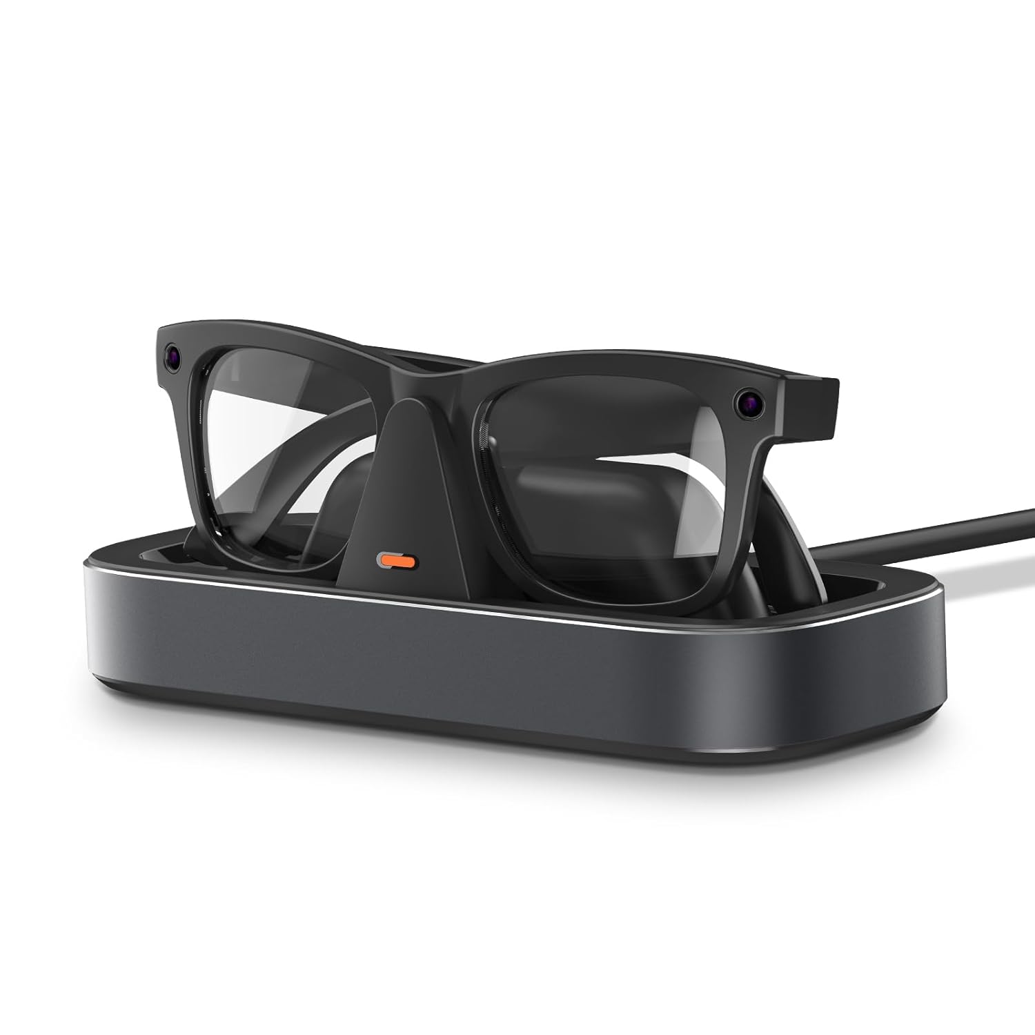 Charging Station for Meta Ray-Ban Glasses - Wayfarer Skyler Headliner Oakley Meta HSTN Charger with LED Indicator Space
