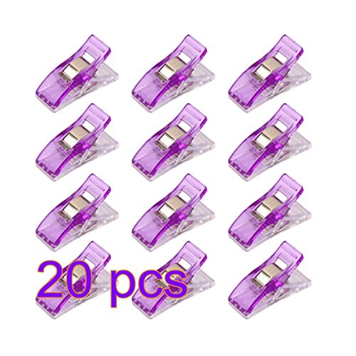Josep. H plástico Clips abrazaderas para encuadernación costura manualidades talla única Purple 20pcs