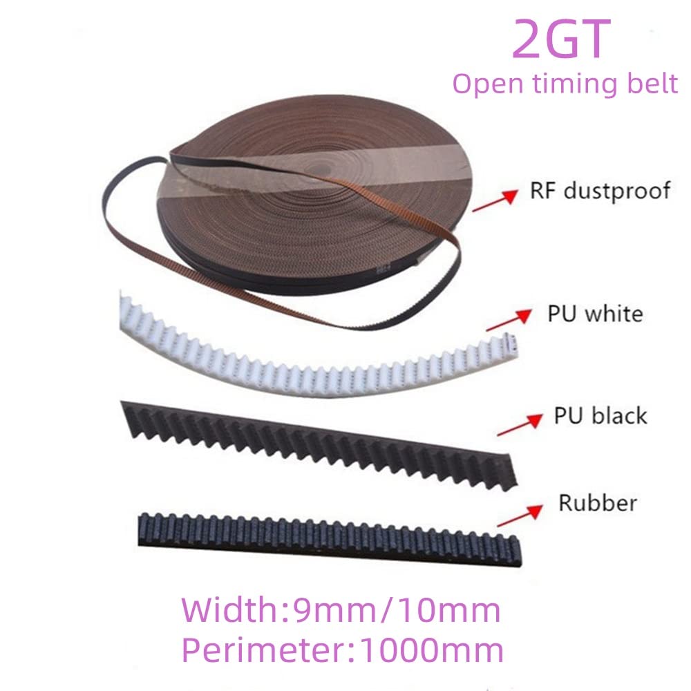Zahnriemen Antriebsriemen Offener Synchronzahnriemen Breite 9/10 Mm Staubdichter Gummi- Und Pu-Stahldraht (Verdickung) 2GT 3D-Drucker GT2 Übertragungsriemen ( Farbe : Dust Proof , Größe : 50M_10MM )