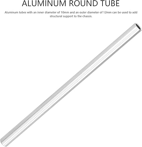 Miniatura 4 de Tubo recto, tubo redondo de aluminio de 0.472 in de diámetro exterior y 0.394 in de identificación, resistente al desgaste para montaje de robots
