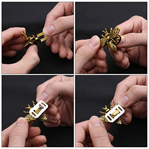 VGOL 6PCS Purse Lock Bee Shape Locks Bag Hardware Twist Turn Locks for DIY Leather Crafts Handbag Clasp Decoration Hardware Accessories - Image 4