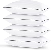 Vista 1 de GOHOME Almohadas Tamaño Estándar Juego de 4 - Almohadas de Cama para Dormir Paquete de 4, Almohadas de Hotel Refrescantes de Apoyo con Relleno