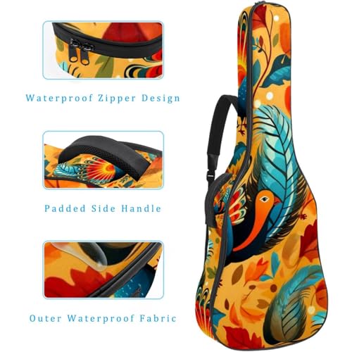 JRHEJTFZ Housse pour guitare acoustique de 1,9 cm d’épaisseur, étanche, durable et élégant, motif feuilles de dinde, Multicolore 4., 42.9×16.9×4.7 in, Motif imprimé tendance - Les Beatles, Paul McCartney, John Lennon, RIngo Starr, George Harrison JRHEJTFZ Housse pour guitare acoustique de 1,9 cm d'épaisseur, étanche, durable et élégant, motif feuilles de dinde, Multicolore 4., 42.9x16.9x4.7 in, Motif imprimé tendance – Image 5