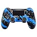 Produktbild eXtremeRate PS4 Gehäuse Case Obere Hülle Schutzhülle Cover Oberschale Skin Schale für Playstation 4 PS4 Slim PS4 Pro Controller CUH-ZCT2 JDM-040 JDM-050 JDM-055[Blau-Schwarz]