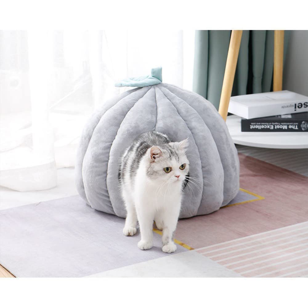 Amazon.co.jp: 猫 ハウス ドーム型 もこもこ カボチャ ペットハウス