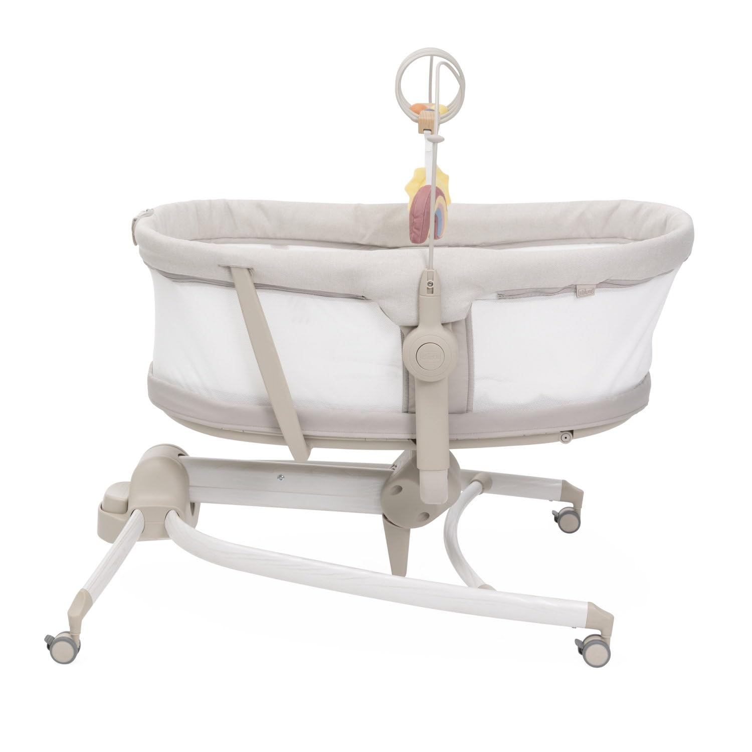 Chicco Baby Hug 4in1 Armonia, Culla, Sdraietta, Seggiolone e Sedia da Tavolo 0-36 Mesi, Altezza Regolabile a Pedale, Barra Gioco e Tessuto a Rete per Circolazione Aria, Soluzione Salvaspazio