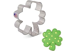 St. Patrick's Day Four Leaf Clover Cookie Cutter, 3.75" Made in USA