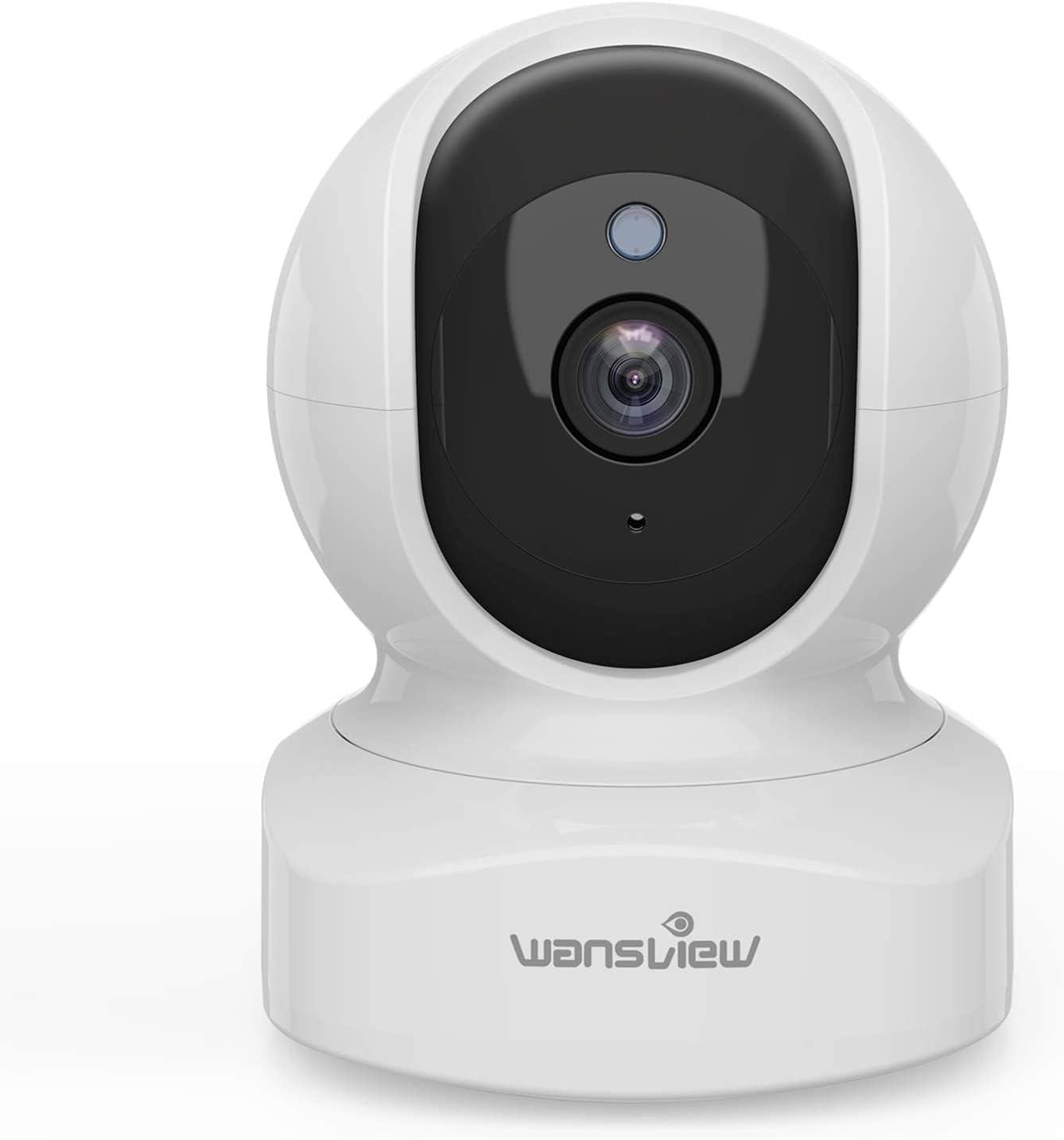 wansview 2K Kamera Überwachung innen - WLAN IP Camera, 2.4Ghz WLAN Kamera Indoor, WiFi Camera Indoor mit 2-Wege-Audio, Nachtsicht für Innenkamera mit Bewegungserkennung, Q5 Weiß
