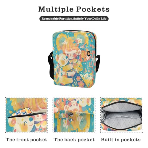 Sweet Colorful Koala crossbody messenger bag Small Crossbody Bag Women Cross Body Purse Adjustable Strap for business Travel2