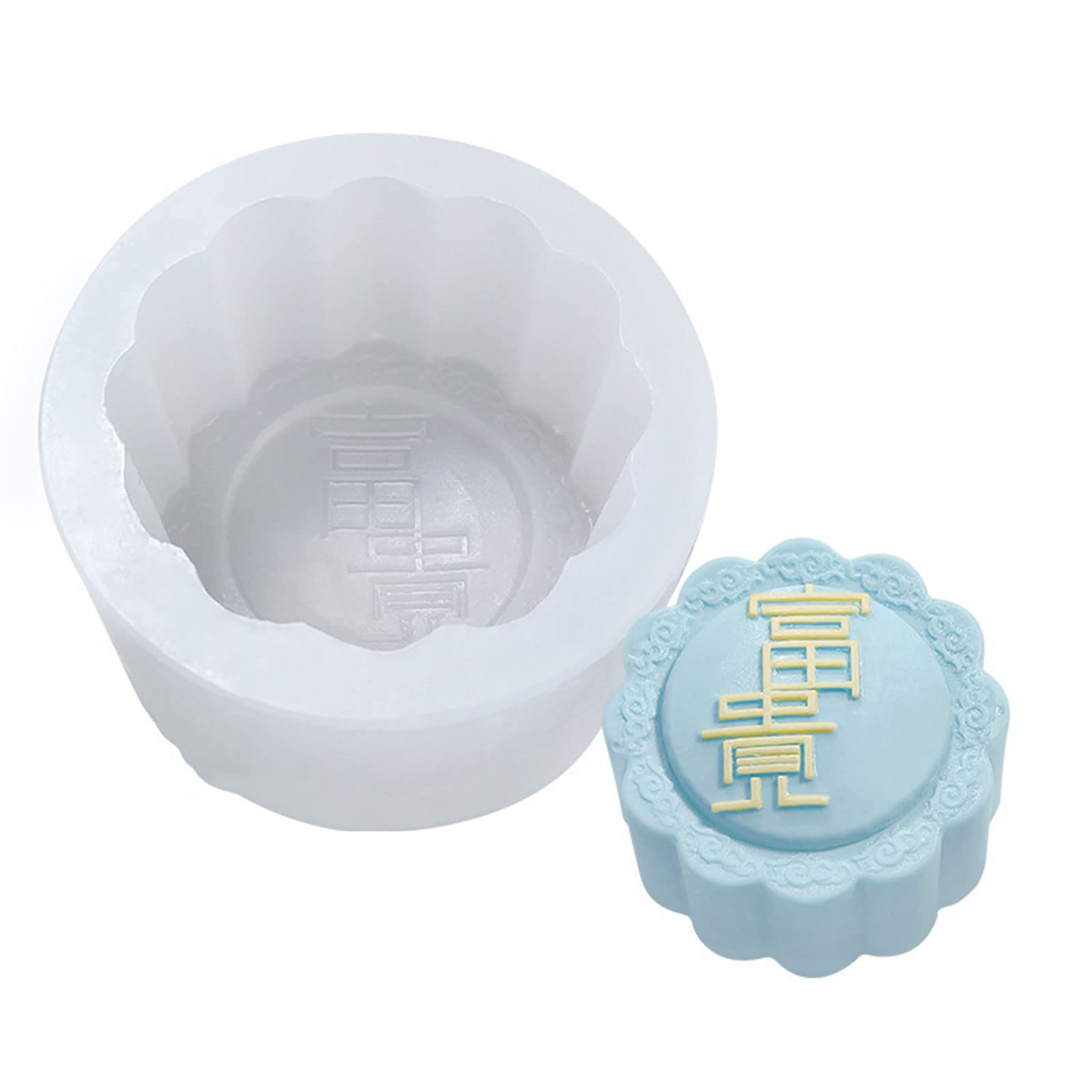 Buxuaaaa Wealthy Mid-Autumn Themed Molds Baking Gadgets Stamps Silicone For Kitchen Baking Silicone Mousse Molds Shapes