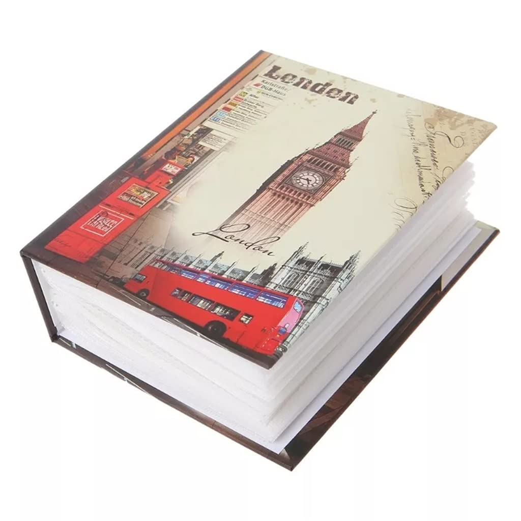 Álbum de Fotos, 100 Fotos, álbum de Fotos con Bolsillos, Libro de Fotos intersticiales, Estuche de Memoria para niños (Plata)