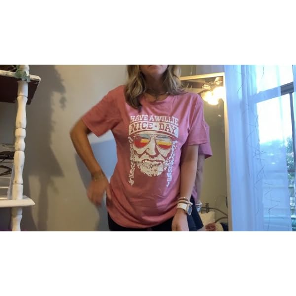 KIDDAD-Womens-Have-a-Willie-Nice-Day-Shirt-Letter-Print-Graphic-T-Shirt-Short-Sleeve-Sunset-Shades-Casual-Tee-Tops KIDDAD Women's Have a Nice Day Shirt Letter Print Graphic T-Shirt Short Sleeve Sunset Shades Casual Tee Tops
