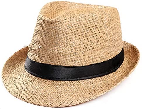 Summer Season Men's Jute Cowboy Hat Protective from UV Sunlight, Beach Wear Hat