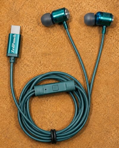 Image of ZedPunch Gaming Type-C Wired Earphone with Mic, 10mm Dynamic Bass Driver, Magnetic in-Ear Headphones, Low Latency Sound for Gaming, 1 Button Control, HD Calling, Voice Assistant (Light Green)