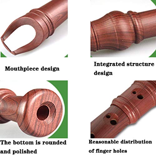 Recorder Instrument For Kids,Students Practice German 8-Hole C Soprano Recorder, Adult Beginners Playing Long Wind Instruments, Leather Bag + Cleaning Stick (Color : Brown, Size : German) #TOP4