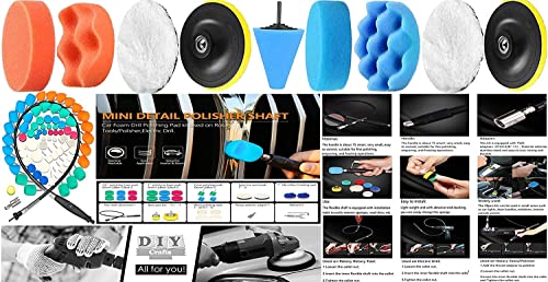 Image of DIY Crafts 10x, 3 inchinch, Mini 1-3 inchinch Choice 1-7 inchinch Cone Sponge Buffing Waxing Pads Drill Adapter for Tight Area Detailing Polishing Waxing Sealing Glaze DIY Accessory+Mini Vairable (10x, 3 inchinch)