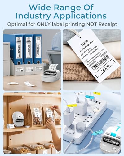 Image of iDPRT Portable Bluetooth Thermal Printer Machine for Label Printing, 2 Inch Bluetooth Barcode Label Sticker Printers, Small Thermal Label Maker for Price tag, Business, Home Use, Inkless and Compact