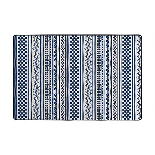 Tapis abstrait à rayures facile à nettoyer pour salon dynamique