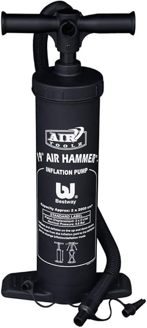 Bestway 19" Air Hammer Inflation Pump Hand Manual Pool Air Bed Dinghy Blow Up