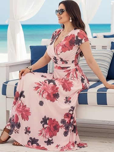 Image of KOH KOH Womens Long Modest Floor Length Flowing Summer Print Maxi Dress