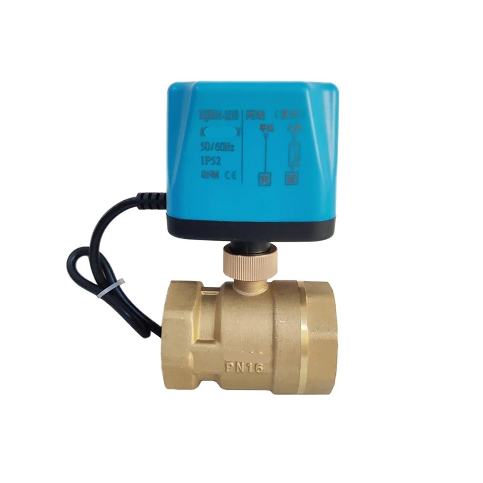 Vanne à bille électrique 1-1/2 pouce 24V filetage interne laiton 8 N·m