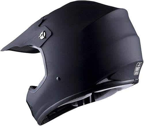 Miniatura 5 de 1Storm Casco de Motocross Juvenil para Niños Casco de Motocicleta y Bicicleta Negro Mate + Gafas + Paquete de Guante Negro MG Juvenil