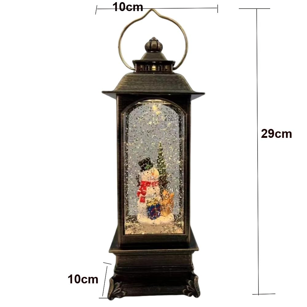 SYJYM - Luces para árbol de Navidad, adornos de lámpara de viento, caja de música, decoración de Navidad, caja de música, bola de cristal para ancianos
