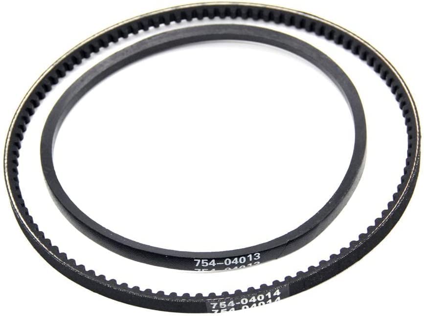 Miniatura 3 de Juego de correas de transmisión de barrena de repuesto (38 "x 27" y 38" x 21-14") 754-04013 754-04014 954-04013 954-04014 Troy Bilt 2007 y After