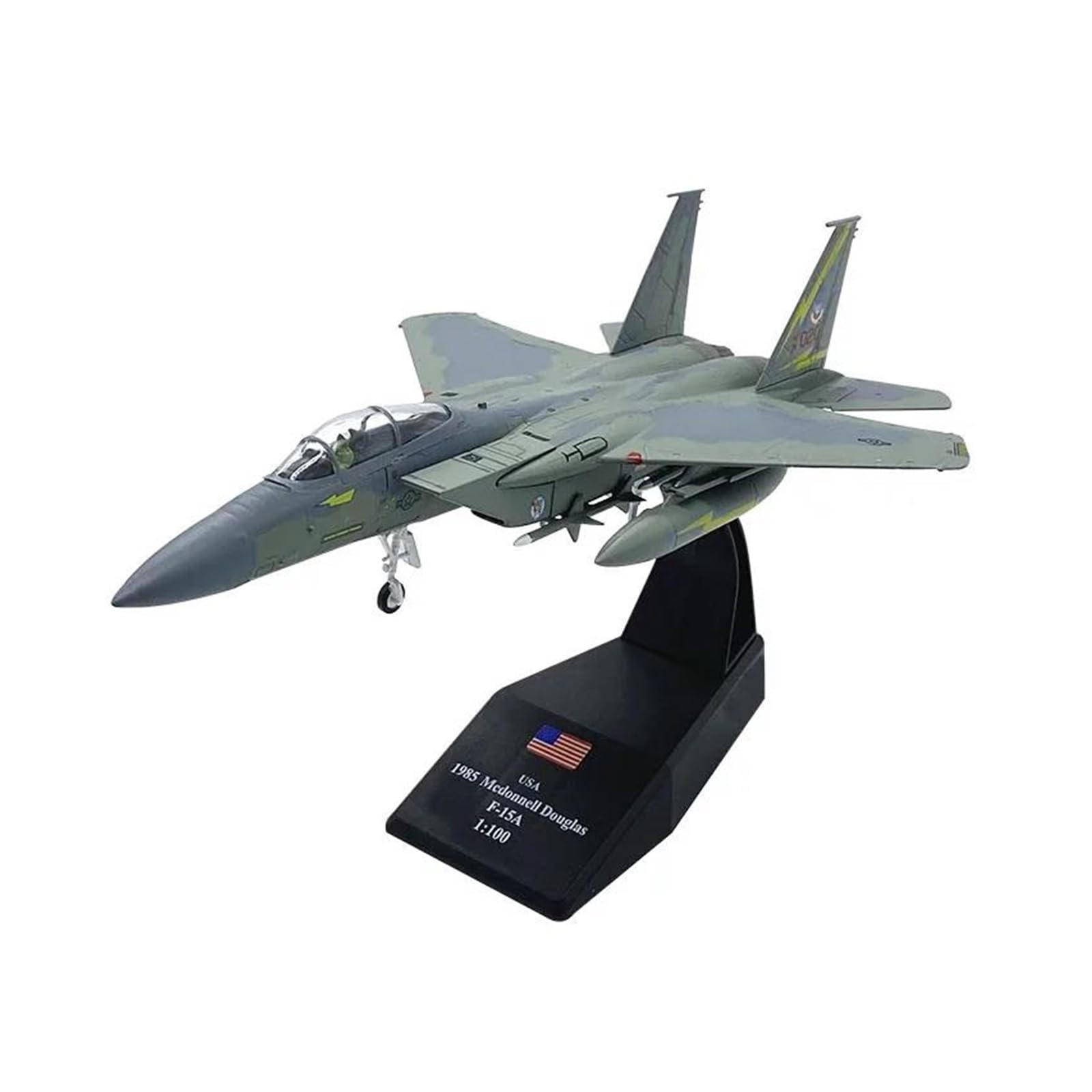 F15A Fighter modelo de avión escala 1/100 de aleación como adorno de regalo