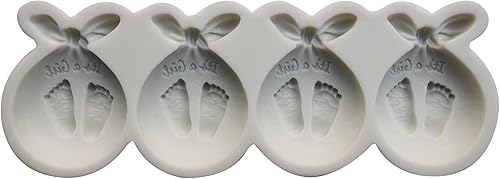 Molde de fondant de silicona con diseño de huellas de baby shower, molde para decoración de pasteles, molde de silicona de caramelo de chocolate y