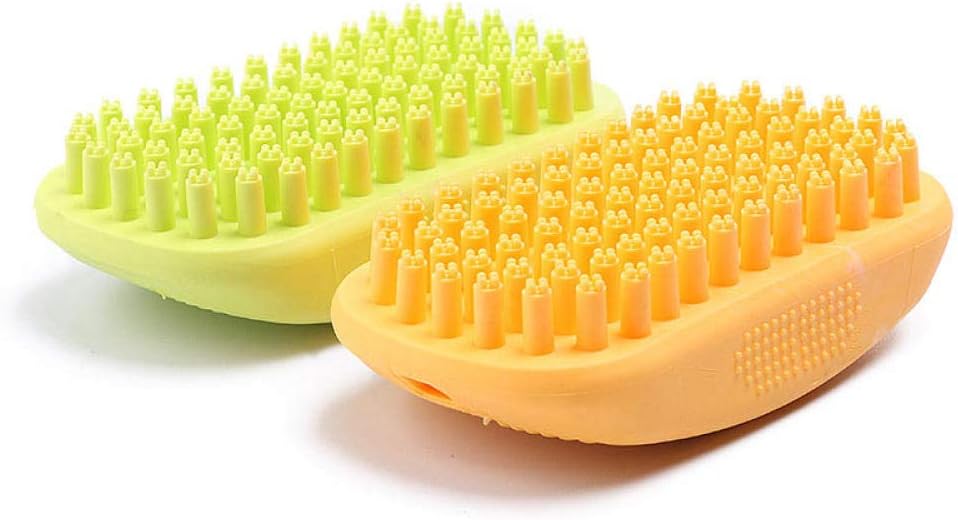 Pet Comb Orange Pet Clean Hair Brush Wool Pet Cleaner Dog Cat Bath Comb Brush Care Tool 2Pcs
