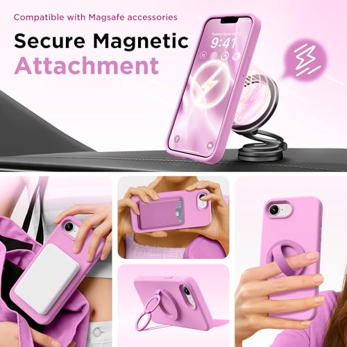 Image of GolbinBox Magnetic for iPhone 17e /16e Case, Silicone Cover, Rose Pink