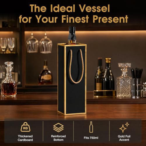 Shop Kemay Premium Wine Gift Bags with Handles, Reusable Black and Gold Foil Bottle Bags for Wine, Champagne and Whiskey, Single Bottle Gift Bag for Wedding, Birthday, Christmas and Party Shop Kemay Premium Wine Gift Bags with Handles, Reusable Black and Gold Foil Bottle Bags for Wine, Champagne and Whiskey, Single Bottle Gift Bag for Wedding, Birthday, Christmas and Party – Kemay