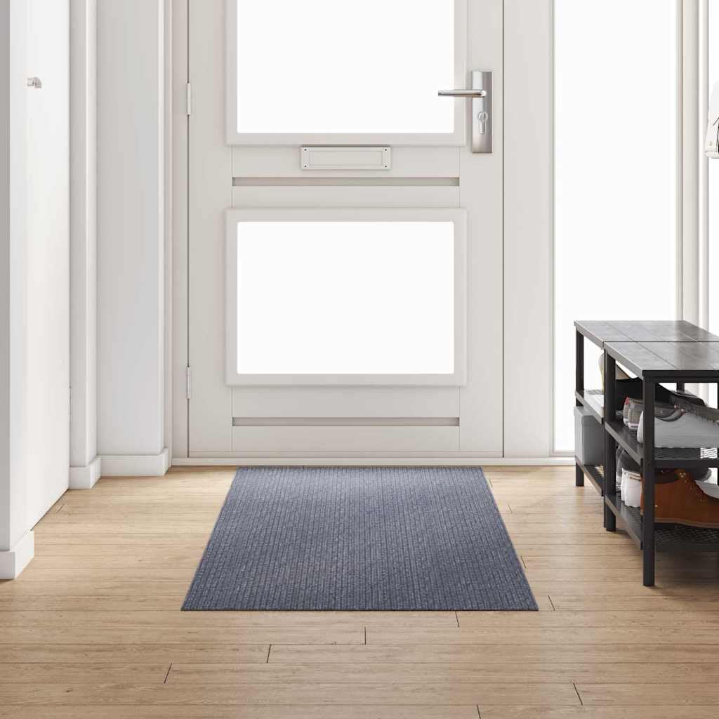 Tapis de couloir antidérapant et lavable en machine tissu gris clair