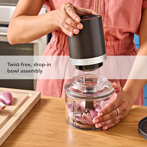 Image of KitchenAid Go Cordless Top Down Chopper - battery included, KTCR351, Black Matte (Pack of 2)