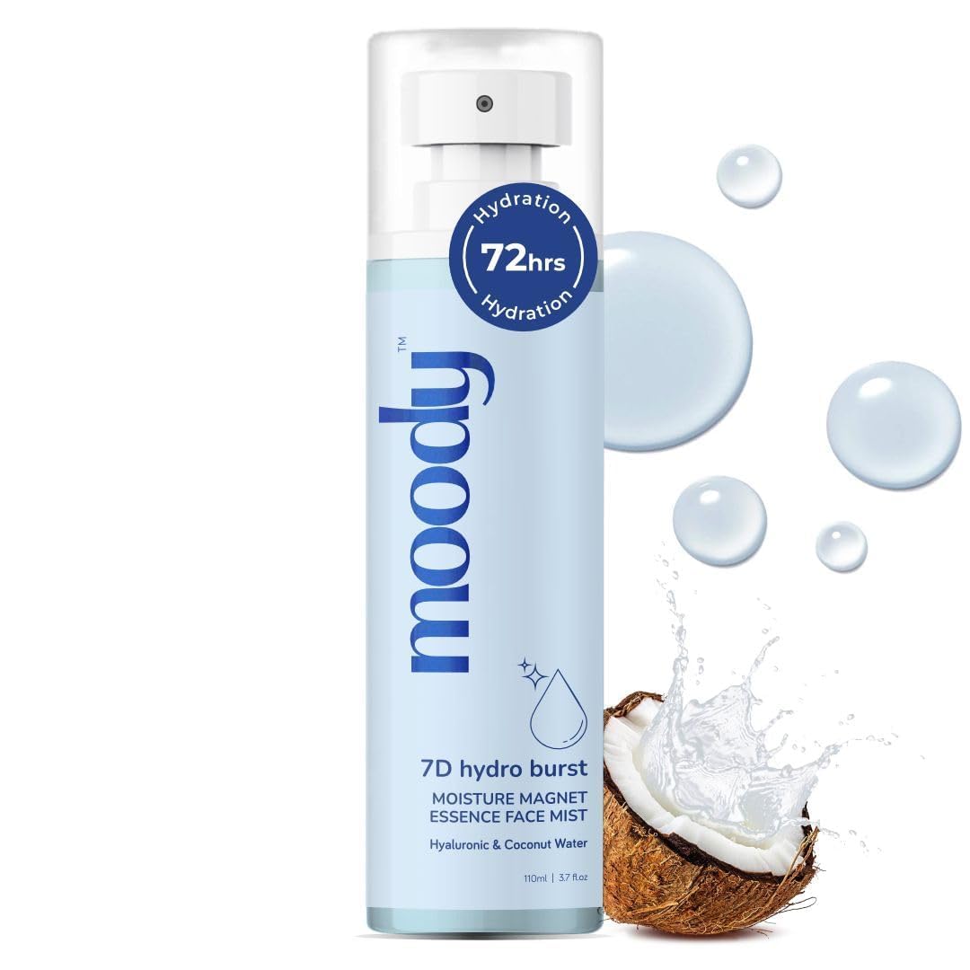 7D Hydro Burst Hydrating Face Mist & Essence Toner with Hyaluronic Acid Vitamin B5 & Rice Water | Soothing and Pore Tightening | Alcohol-Free Toner for Glowing Skin |100% Vegan